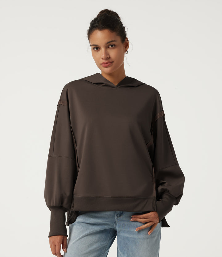 Hooded Long Sleeve Casual Sweatshirt — Delicioso — view 1