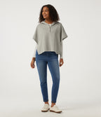 High Waisted Skinny Rolled Hem Casual Jeans with Pockets — Tide Blue Denim — view 8