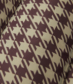 Hooded Quilted Print Casual Padded Vest with Pockets — Plum Jam Check — view 8