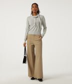 High Waisted Baggy Work Chino Cotton Trousers with Pockets — Starfish — view 6