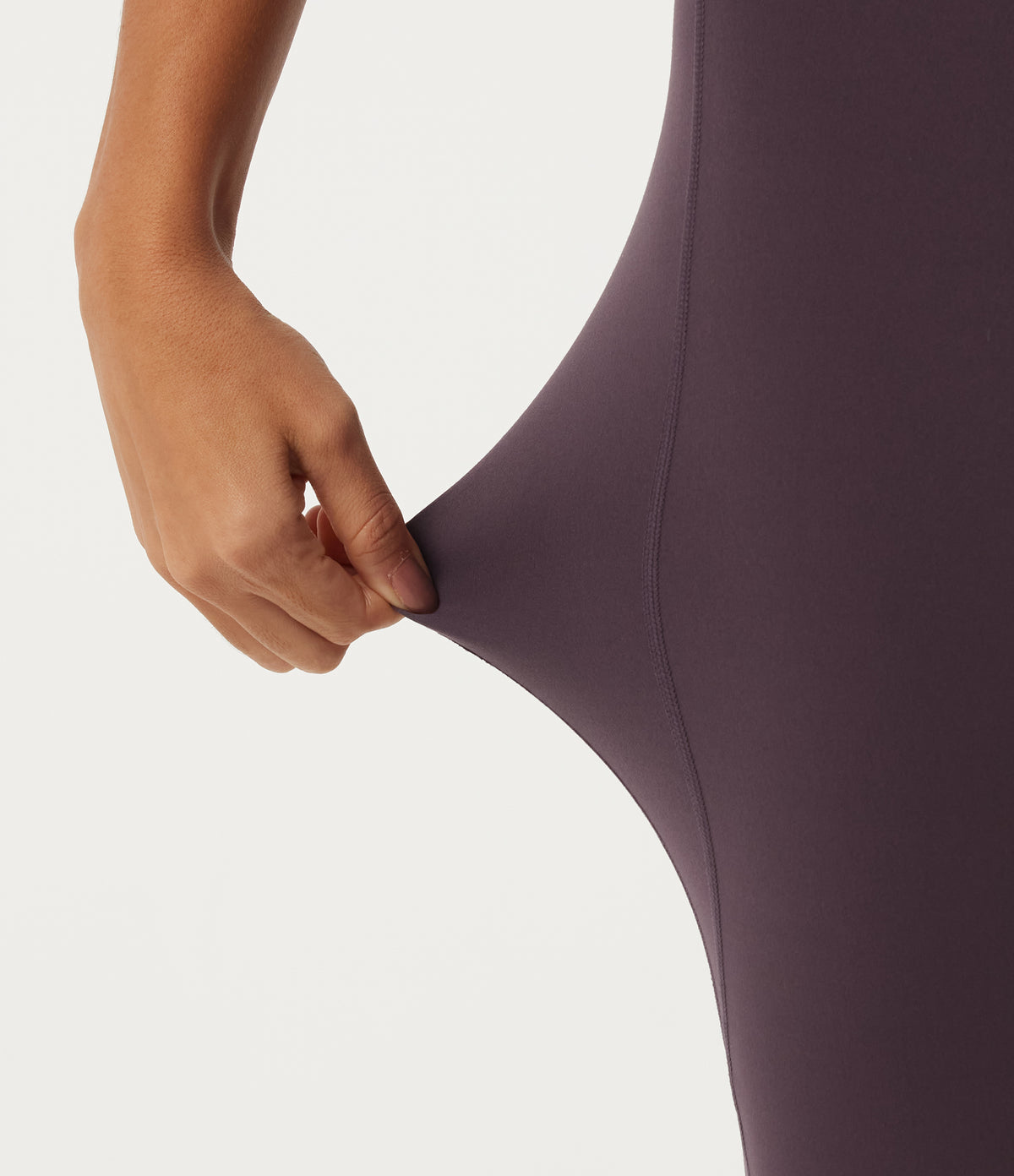 Mid Rise Flare Ruched Yoga Leggings — Dusky Evening purple — view 7