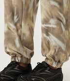 High Waisted Casual Sweatpants with Pockets — Oatmilk Marble — view 5