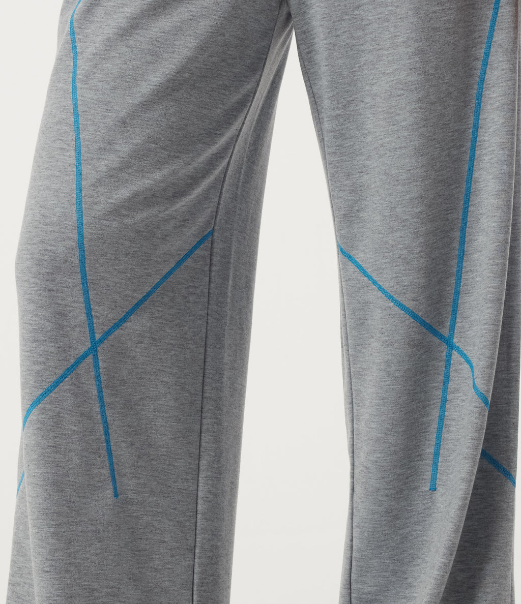 High Waisted Drawstring Baggy Color Block Casual Sweatpants with Pockets — Airy Space — view 6