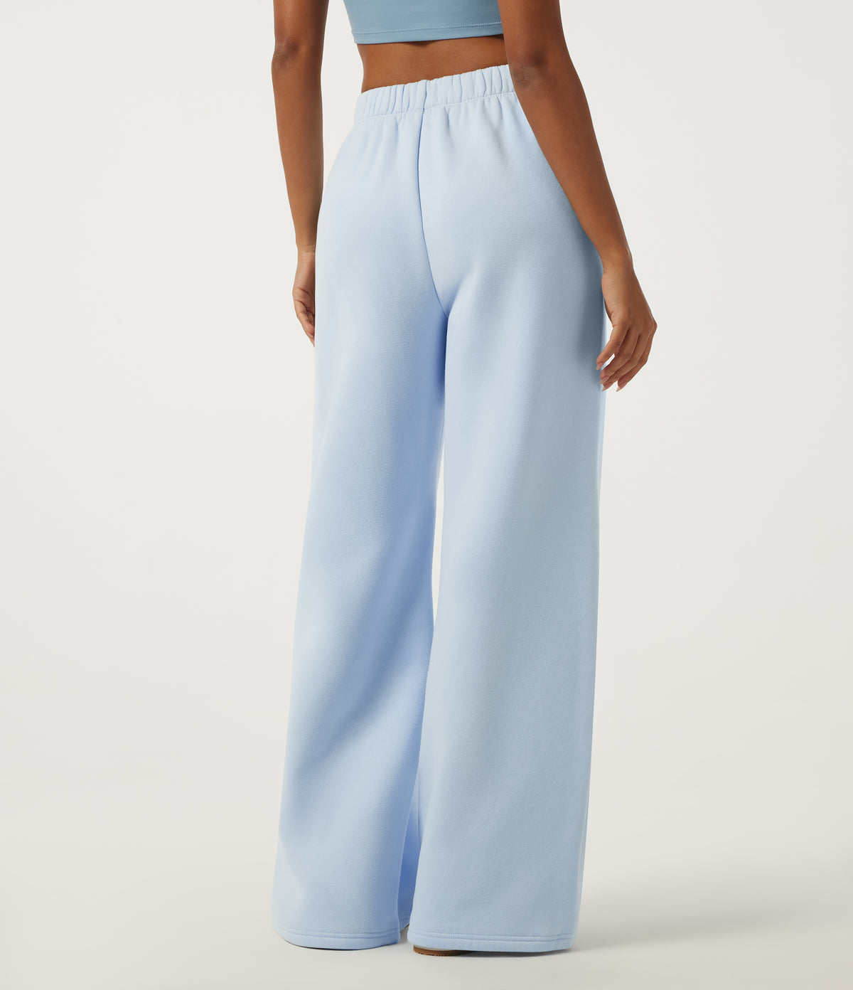 High Waisted Drawstring Baggy Embroidery Bow Casual Cotton Sweatpants with Pockets — Lyncove — view 2