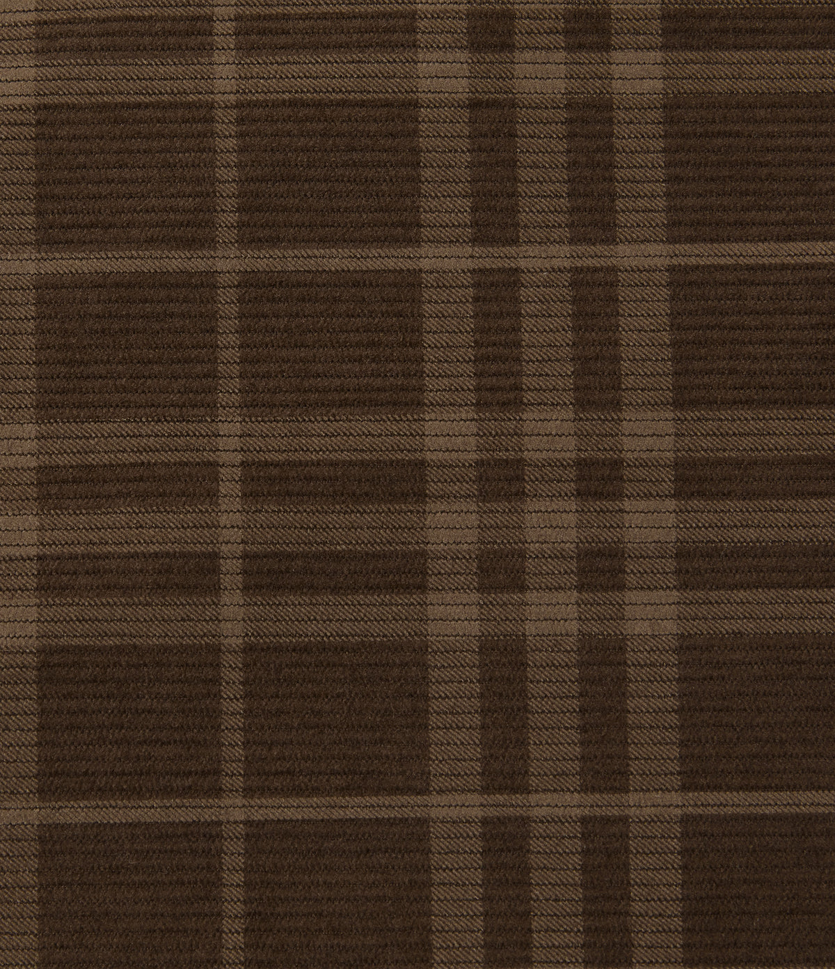 High Waisted Drawstring Wide Leg Plaid Corduroy Casual Trousers with Pockets — Cocoa Tartan — view 6